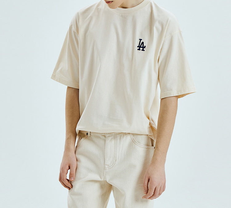 MLB Retro Series Los Angeles Dodgers Short Sleeve Unisex Ivory 31TSMA031-07I
