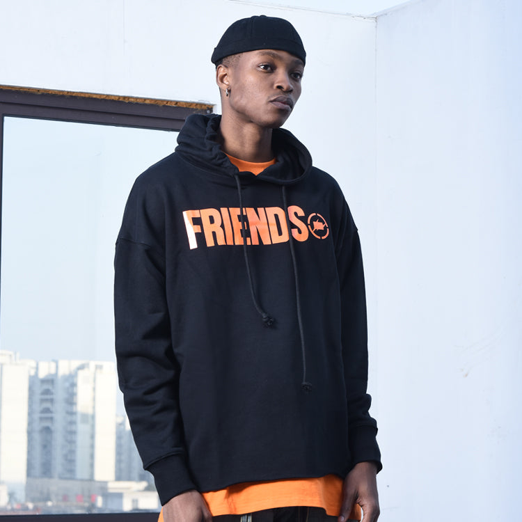 VLONE x Fragment Design Unisex Frineds Logo Black/Orange VLHD17FW005