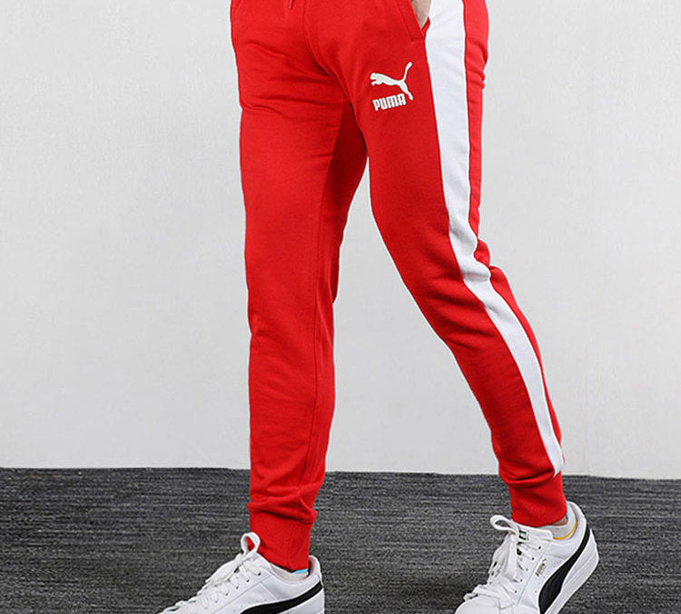 PUMA Iconic T7 Track Pants 'Red White' 595983-11