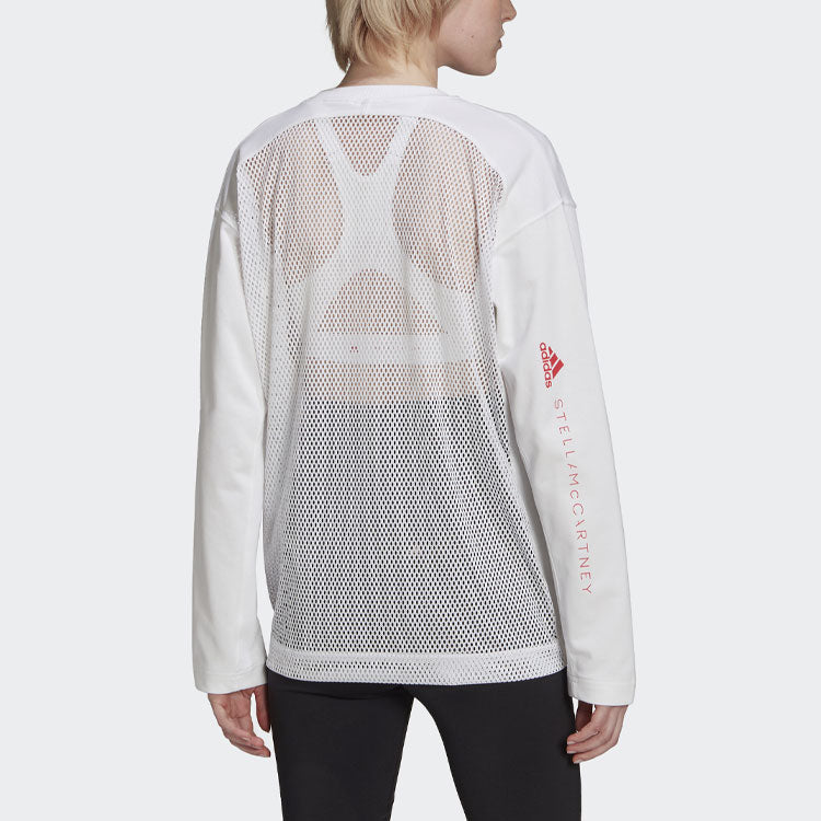(WMNS) adidas Asmc C Ls Tee Hollow Out Round Neck Long Sleeves White GT9448