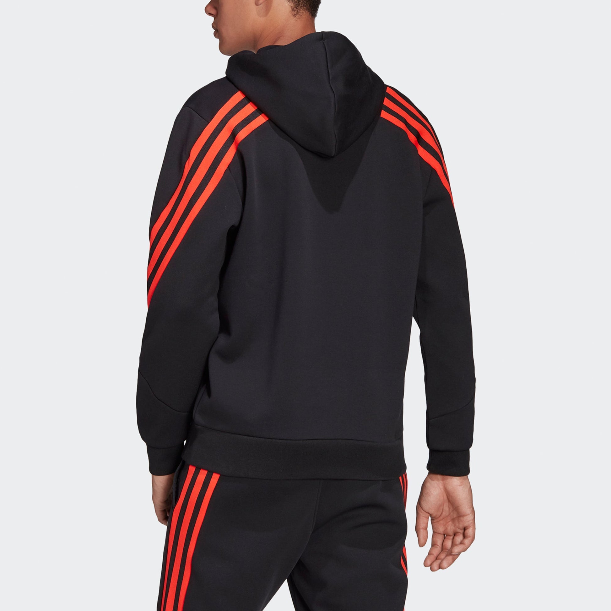 adidas M Fi 3s Fz Sports Hooded Jacket Black H46532