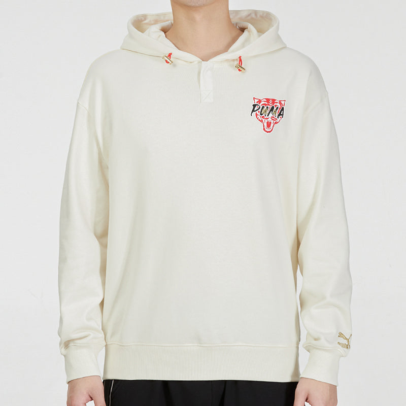 PUMA Logo Tiger Hoodie 'Beige' 536573-93