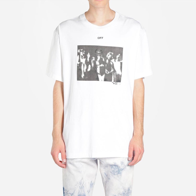 Off-White SS20 Virgil Abloh Men's White Spray Painting Slim White OMAA027R201850150110