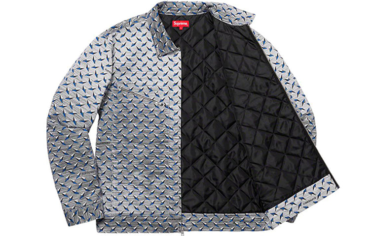 Supreme SS19 Diamond Plate Work Jacket Unisex Gray SUP-SS19-10029