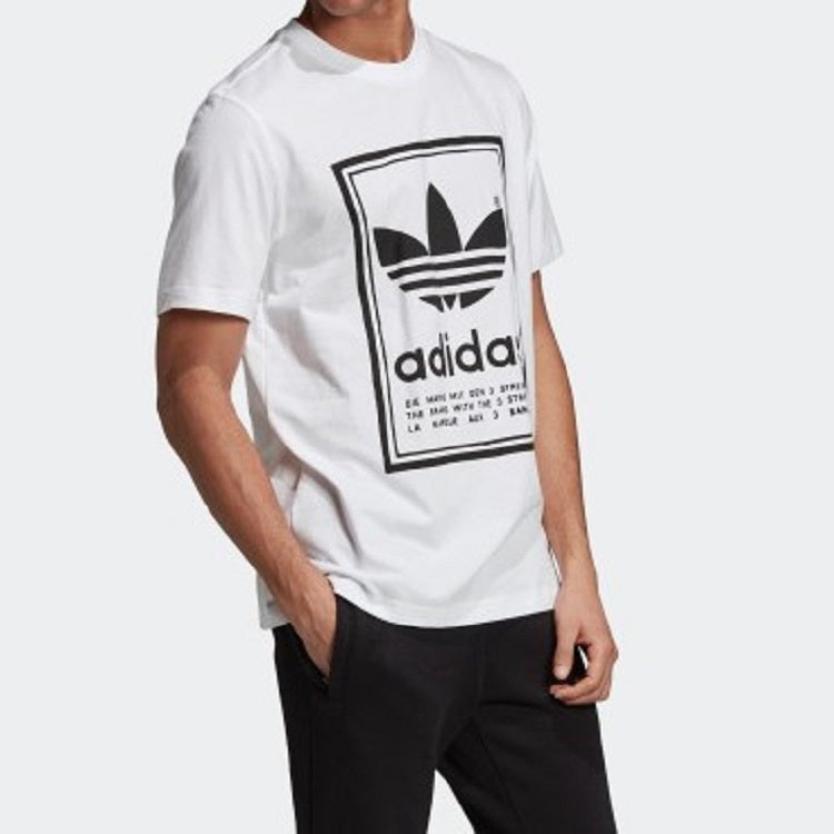 adidas originals Vintage Tee White Round Neck Breathable Short Sleeve ED6916