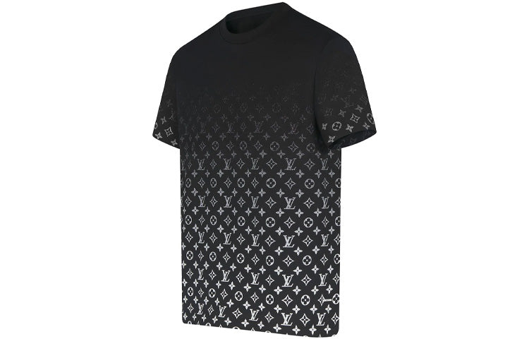 LOUIS VUITTON Monogram Round Neck Gradient Short Sleeve Black 1A8HKL