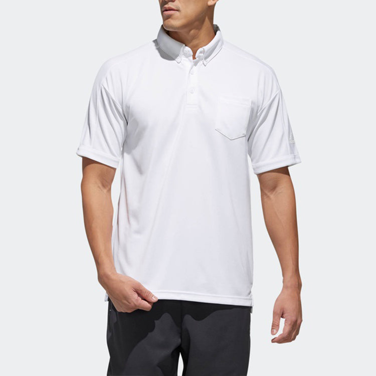 adidas M S2S Sc Tero P Chest Pocket Short Sleeve Polo Shirt White DV0987