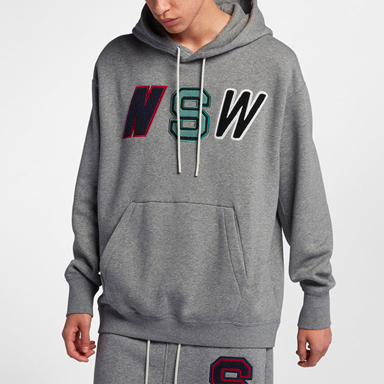 Nike Nsw oversize Fleece Lined Athleisure Casual Sports Pullover Gray 943574-091