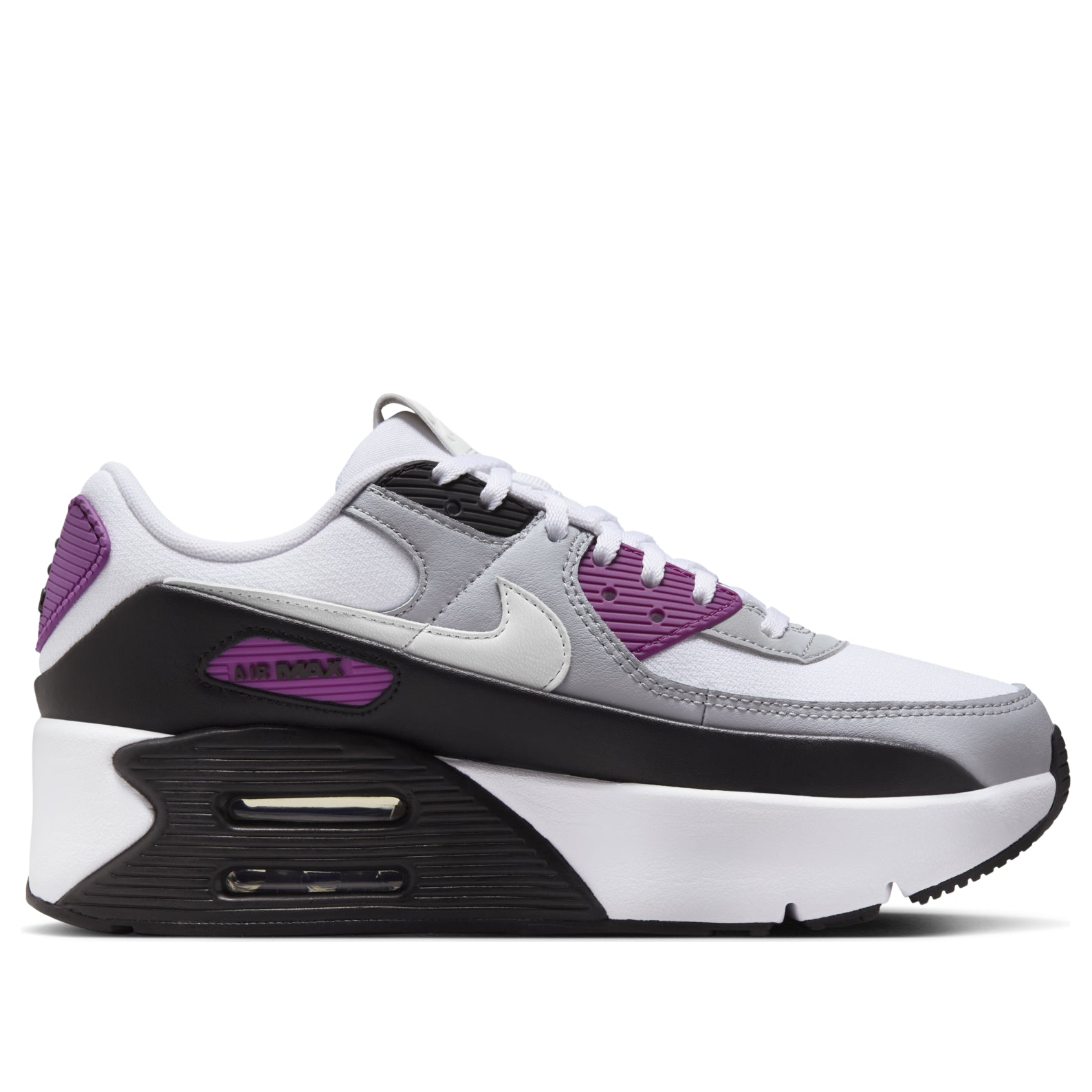 (WMNS) Nike Air Max 90 LV8 'White Black Bold Berry Grey' FD4328-109