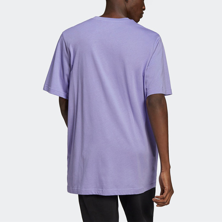 adidas originals Logo Printing Round Neck Short Sleeve Purple HB1819