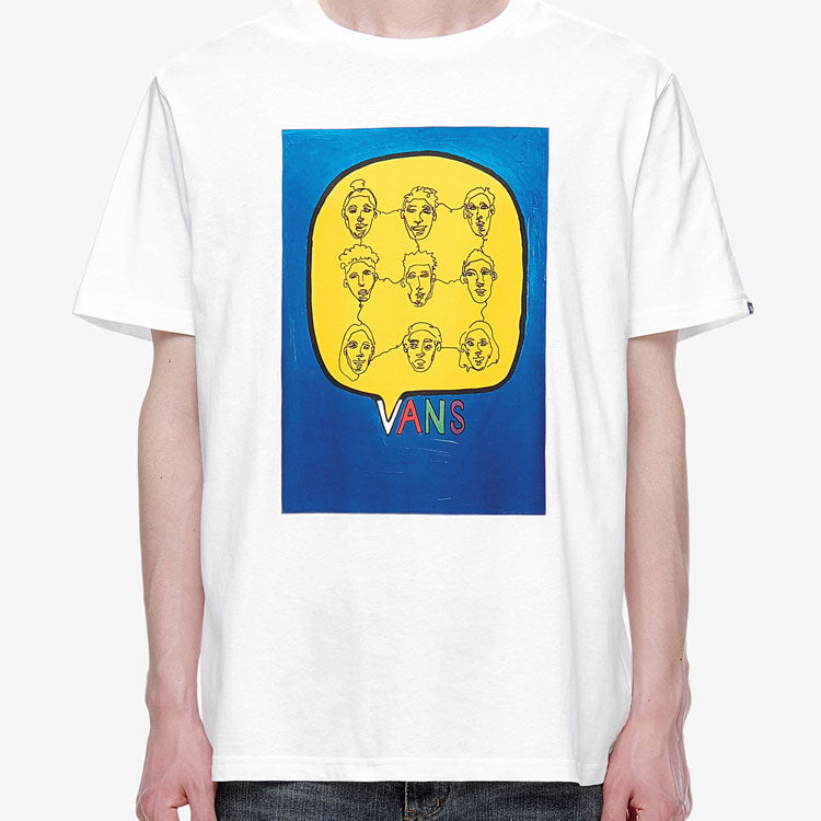 Men's Vans Asian Artist Crossover Series Printing Short Sleeve White VN0A4RATWHT