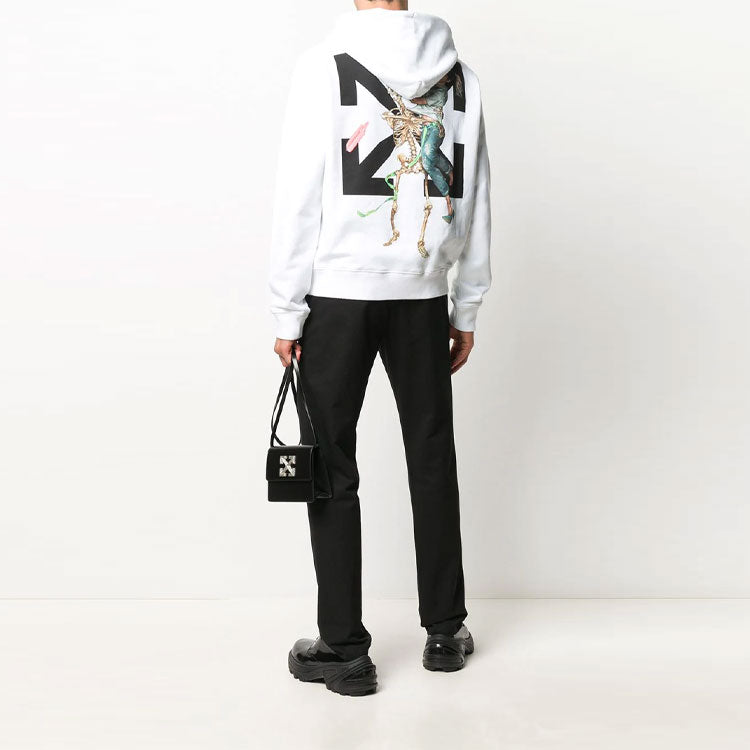 Off-White Arrow Pattern Round Neck Casual Version White OMBB034F20FLE0030110