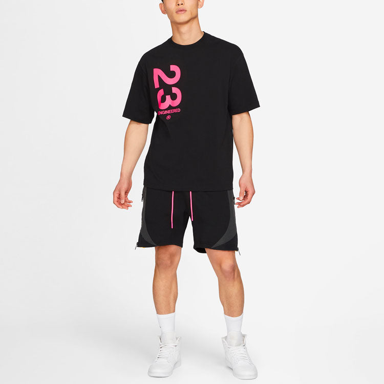 Air Jordan 23 Engineered Side Zipper Contrasting Colors Knit Sports Shorts Black CZ4823-010