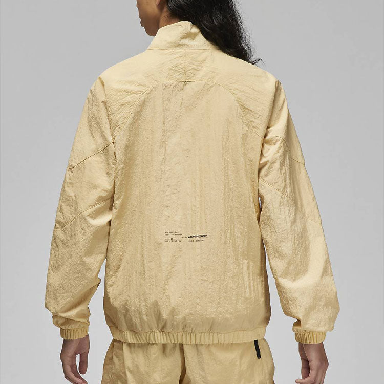 Men's Air Jordan Solid Color Small Logo Pattern Printing Casual Jacket Khaki DQ8074-252