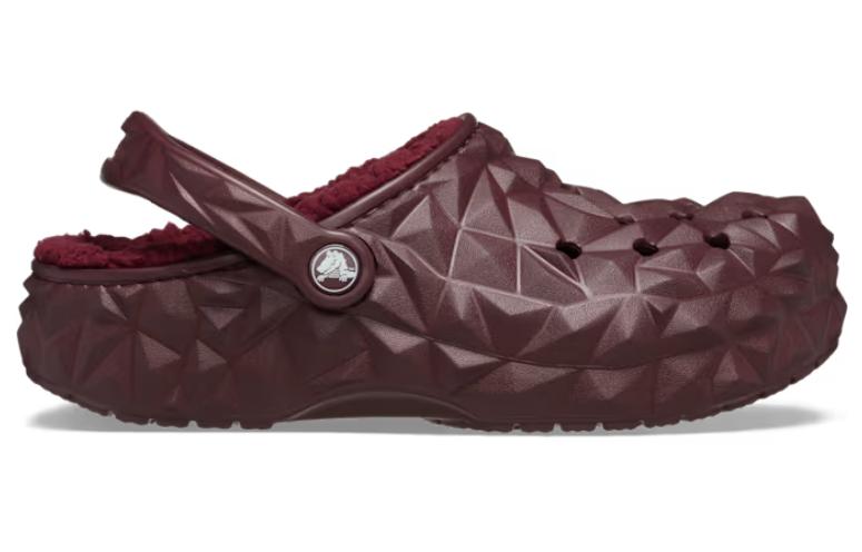 Crocs Lined Geometric Clogs 'Dark Cherry' 210069-6WD