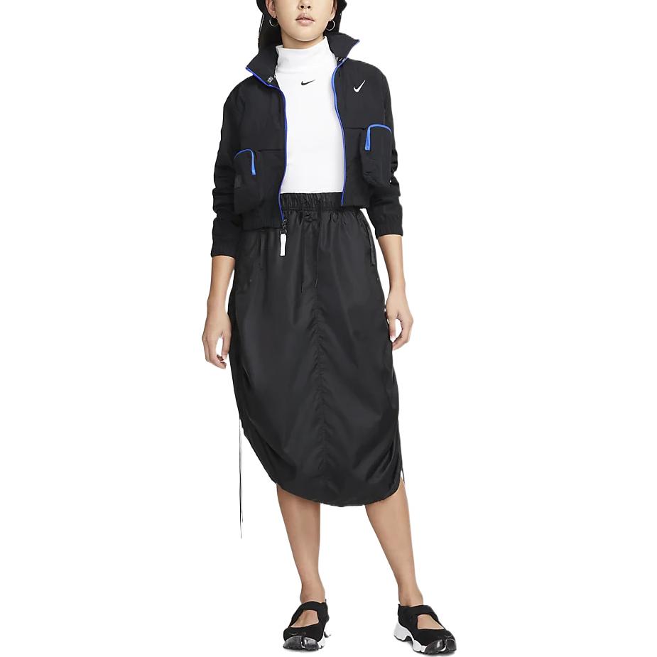 (WMNS) Nike Sportswear City Utility Woven Jacket 'Black Blue' DV8035-010