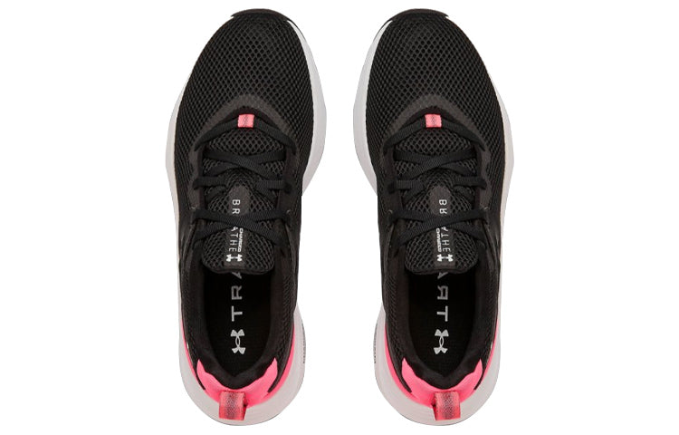 (WMNS) Under Armour Charged Breathe Trainer 2 Running Shoes Black/Pink 3023012-001