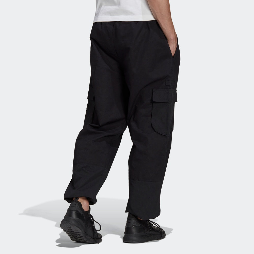 Men's adidas originals Cargo Pant Side Pocket Splicing Drawstring Bundle Feet Sports Pants/Trousers/Joggers Black H09104