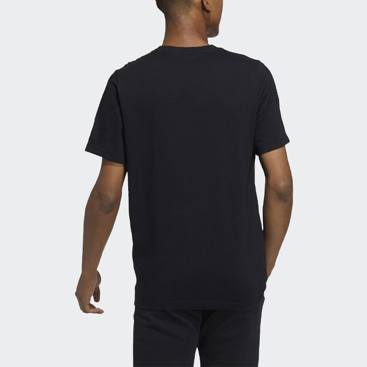 adidas neo M Freye Tee 1 Cartoon Printing Pattern Sports Short Sleeve Black GS2589