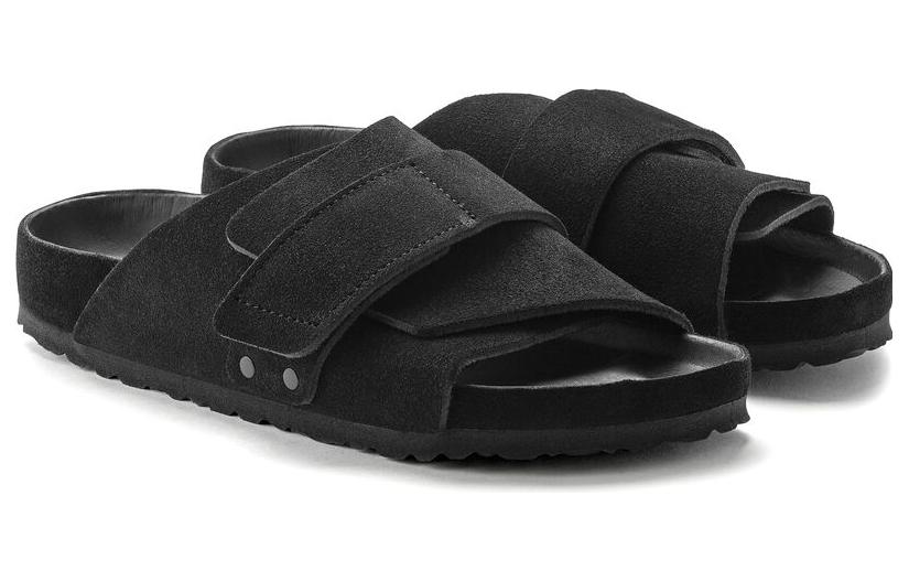 Birkenstock Kyoto Suede Leather Sandals 'Black' 1022317