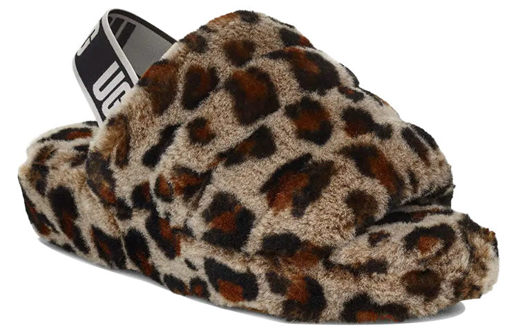 (WMNS) UGG Fluff Yeah Leopard Slipper Leopard print 1106252-AMP