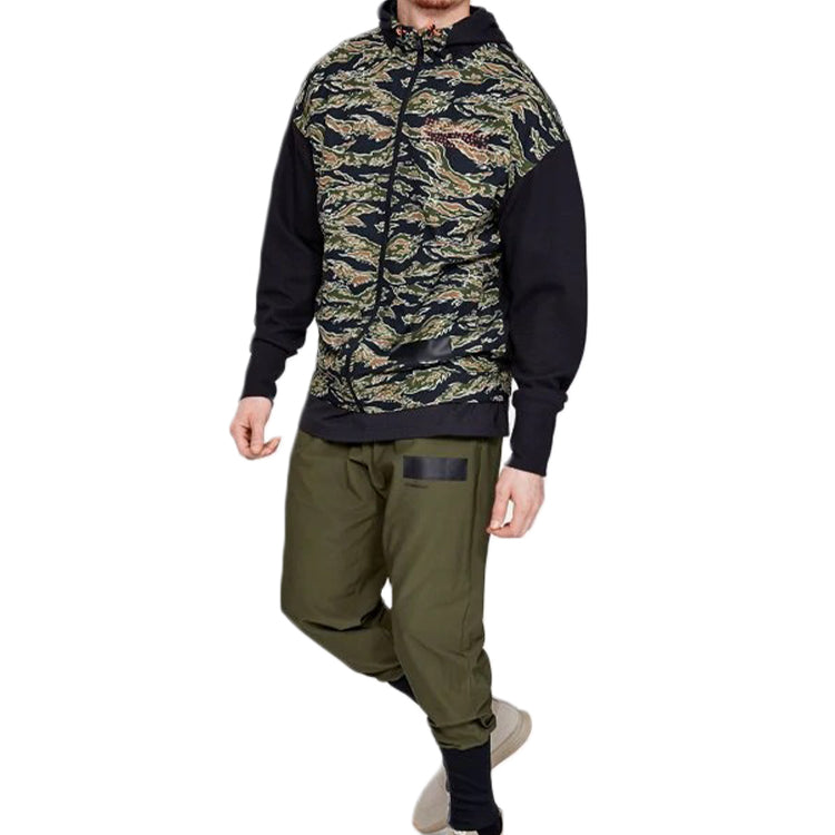 Men's Under Armour Pursuit Series Woven Sports Jacket Black Green 1342990-002