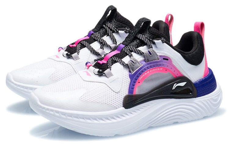 (WMNS) Li-Ning Spark 'White Fluorescent Pink' AGLR092-1