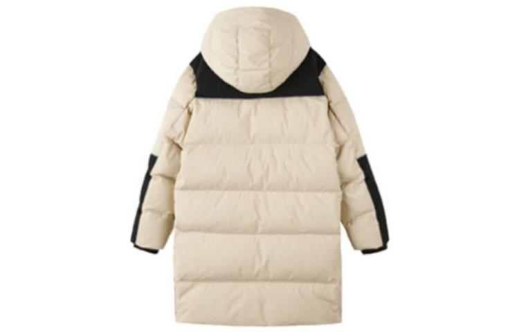 (GS) Skechers Hooded Long Down Jacket 'Beige Black' L422B010