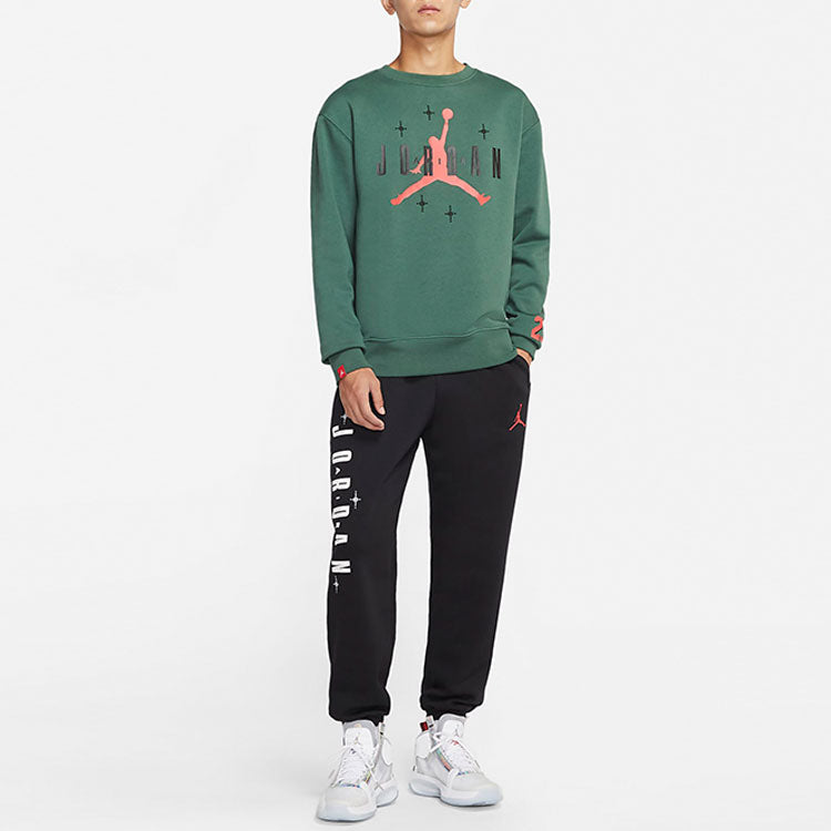 Men's Air Jordan Logo Printing Casual Long Pants/Trousers Black DO9154-010
