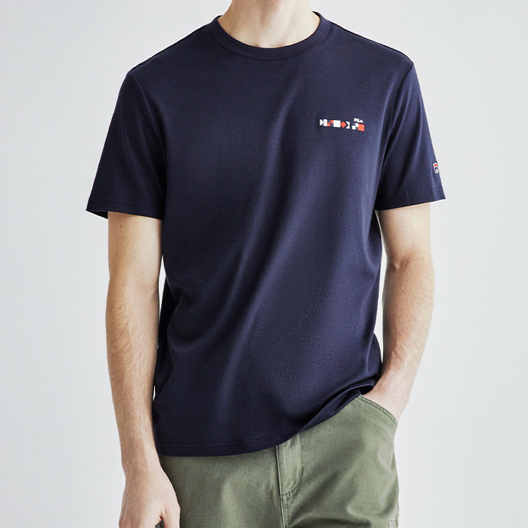 FILA Casual Cotton Minimalistic Sleeve Blue F11M021117F