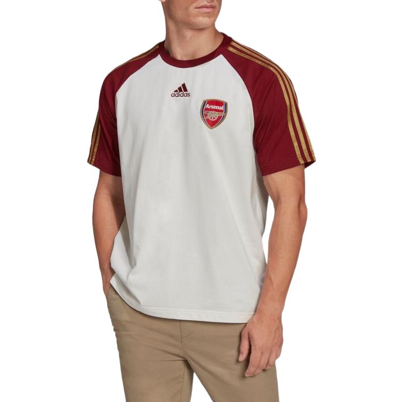 adidas Arsenal Teamgeist Crew Tee 'White Noble Maroon' HA2720