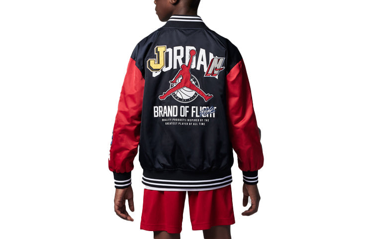 (GS) Air Jordan Jumpman Classic Bomber Jacket 'Black Red' FJ5347-010