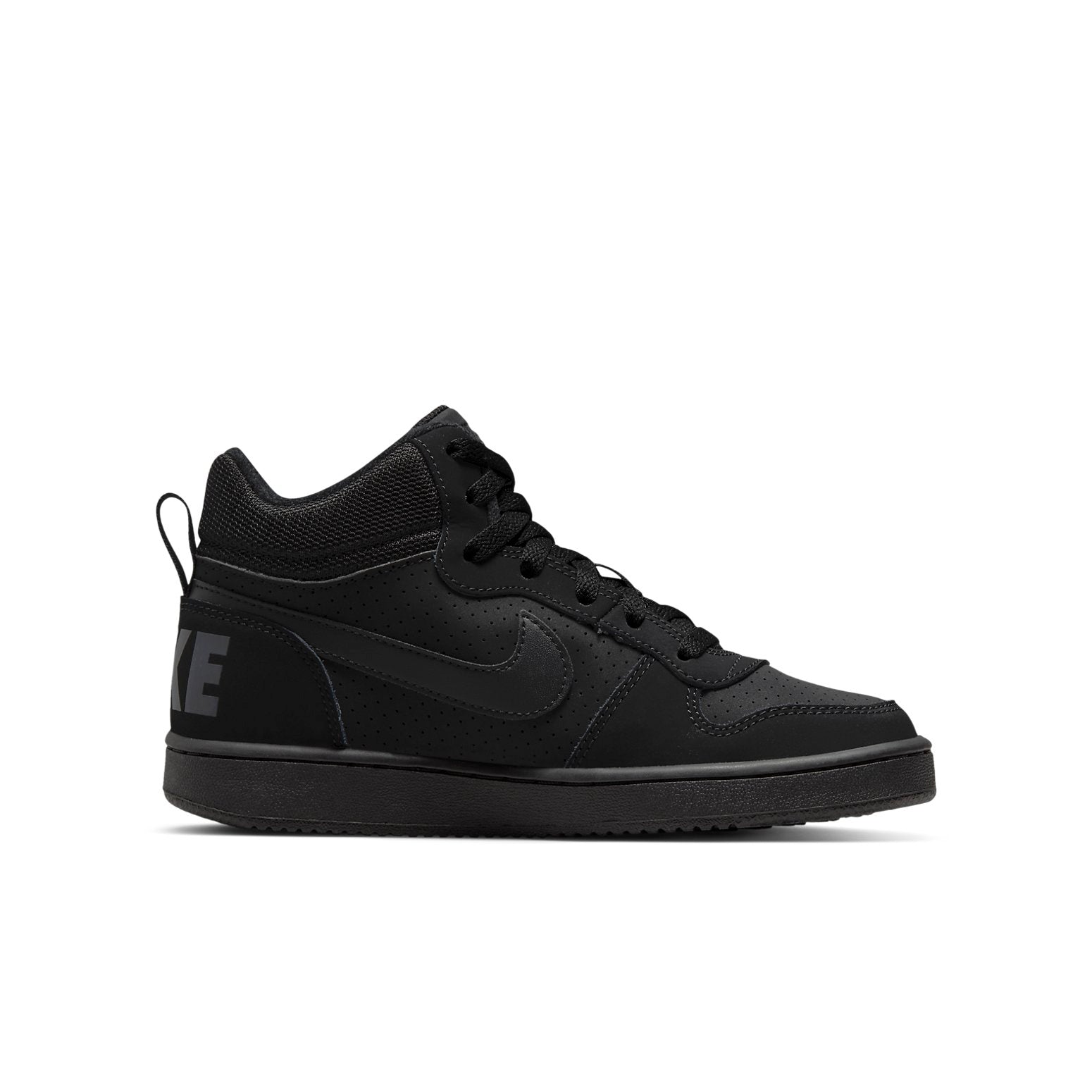 (GS) Nike Court Borough Mid 'Triple Black' 839977-001