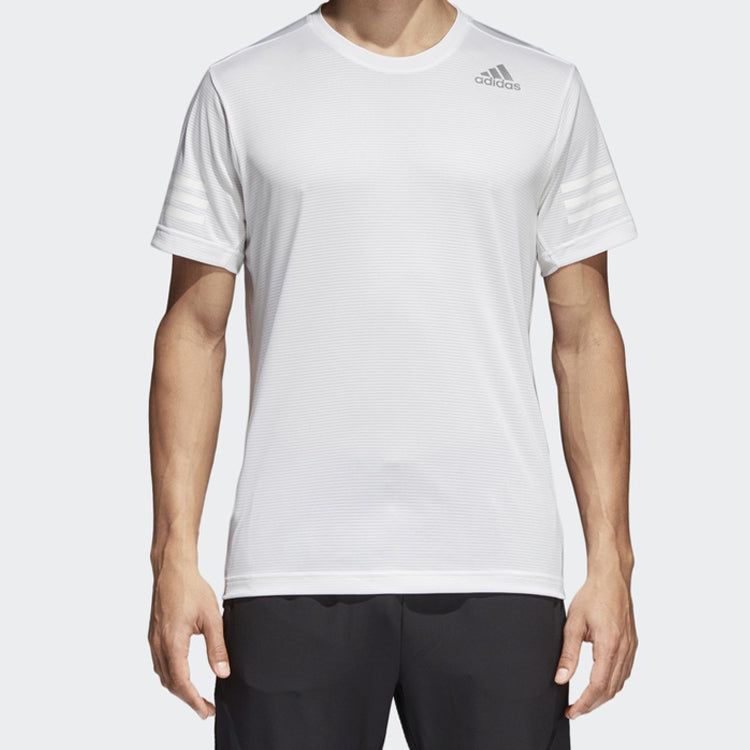 adidas Sports Gym Round Neck Short Sleeve White CW3928