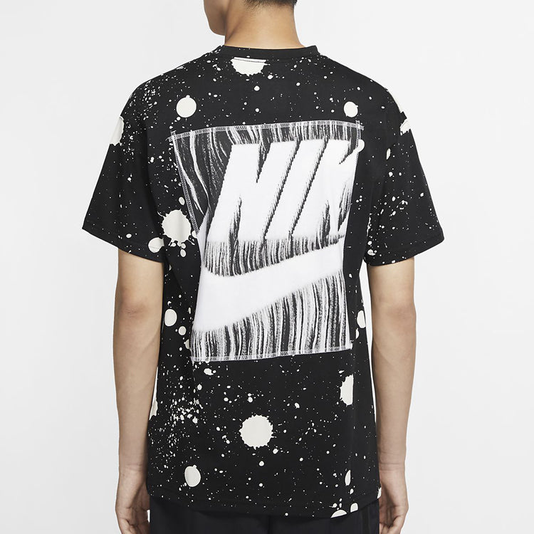 Nike Sportswear Printing Short Sleeve 'Splash Black White' CW0381-010