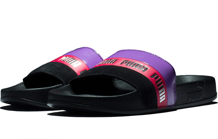 (WMNS) PUMA Damen Sandale Leadcat Remix Slide Black/Purple 370694-01