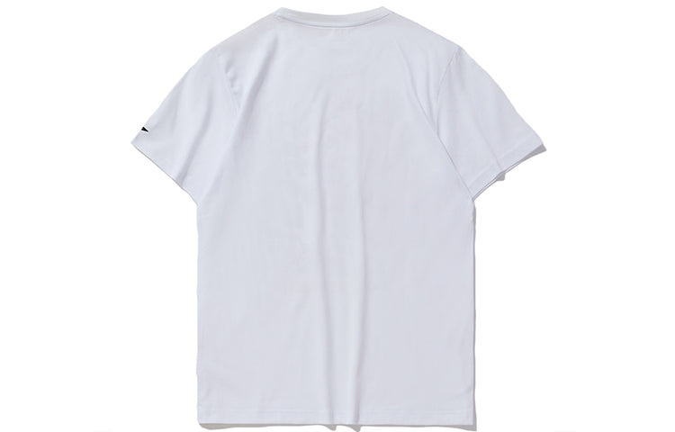 Li-Ning Printing Casual Sports Loose Round Neck Short Sleeve 'White' AHSQ389-1