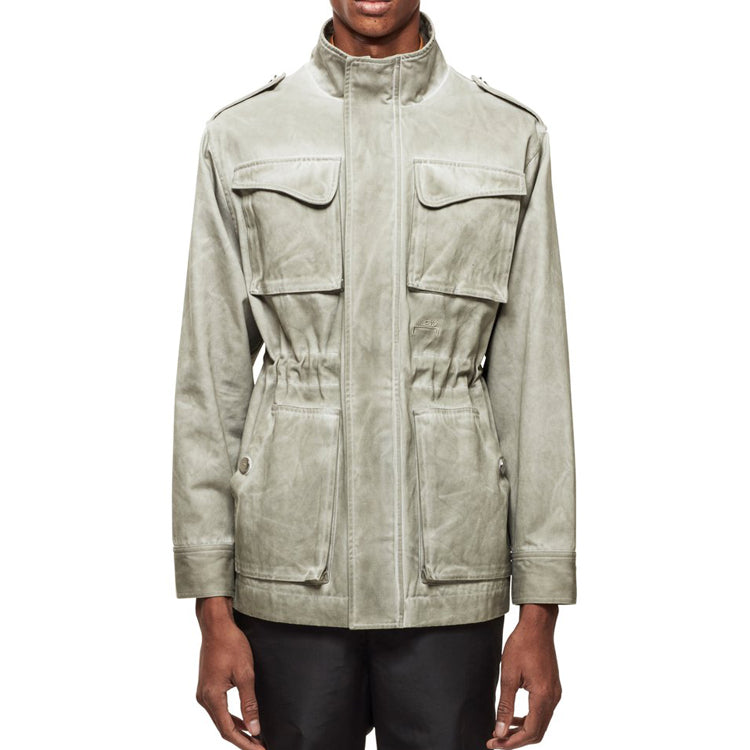 Men's A-COLD-WALL* FW20 Solid Color Stand Collar Multiple Pockets Jacket light grey ACWMO027-STN