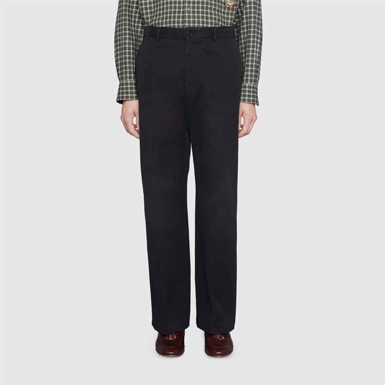 Gucci Washed Cotton Canvas Pant 'Black' 627977-ZAFDI-1043