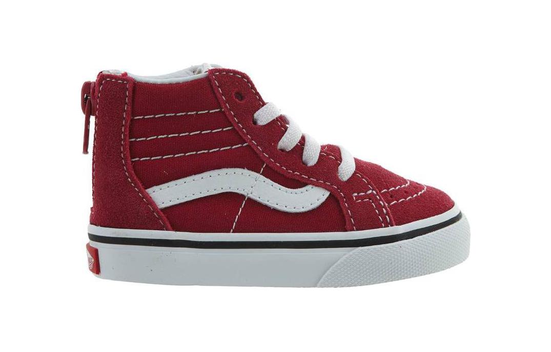 (TD) Vans SK8-HI Zip Shoes 'Red White' VN0A32R3QR2