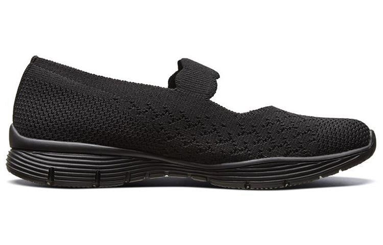 (WMNS) Skechers Seager Slip-on Shoes Black 49622-BBK