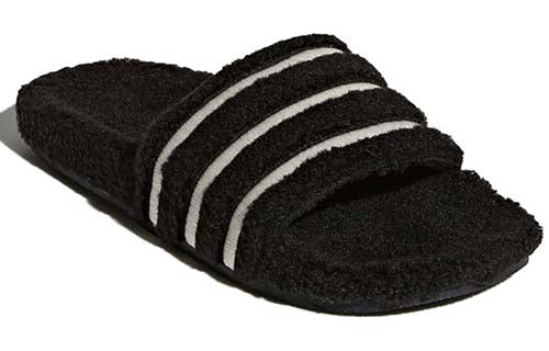 (WMNS) adidas Adilette Slide 'Black Teddy Fleece' CQ2234