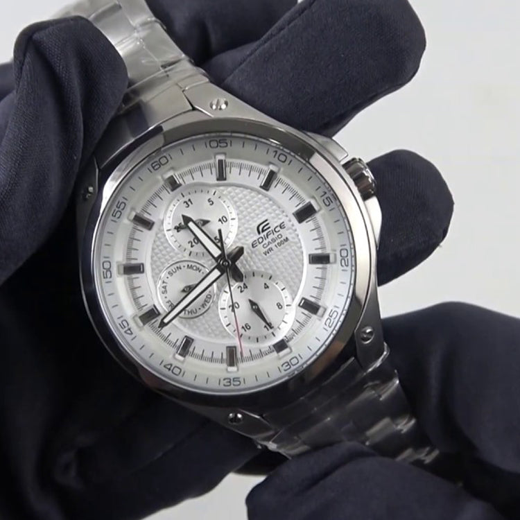 CASIO EDIFICESeries Men'ses Silver/Grey Mens SilverGray Analog EF-326D-7AV