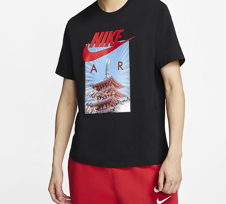 Nike AS M Nsw Tee Air Photo Sakura Printing Short Sleeve Black CT6531-010