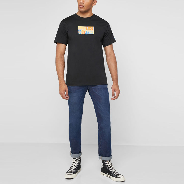 Converse Reverse Box Tee Asia Sizing 'Black' 10008541-A05