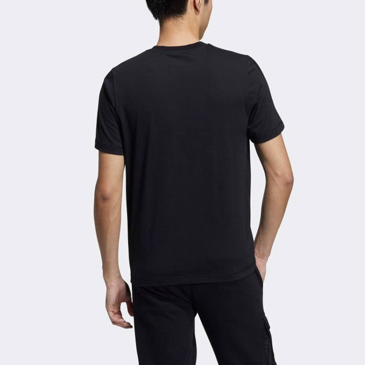 adidas neo Athleisure Casual Sports Round Neck Short Sleeve Black GP5692