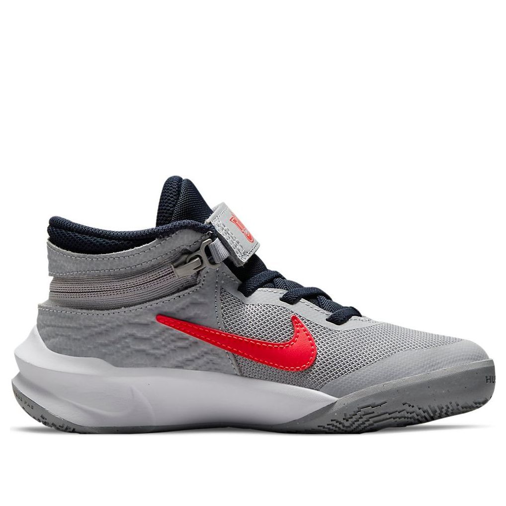 (PS) Nike Team Hustle D10 FlyEase 'Grey Bright Crimson' DD7302-006
