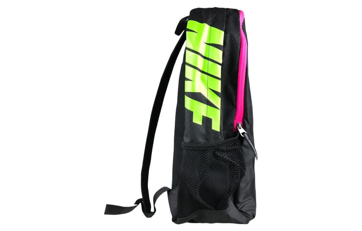 Nike Polyester Side Alphabet Printing logo Printing Casual Sports Large Capacity Backpack Unisex Black BZ9755-010