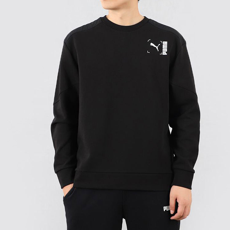 PUMA Nu-tility Round Neck Casual Pullover Sports Black 585239-01