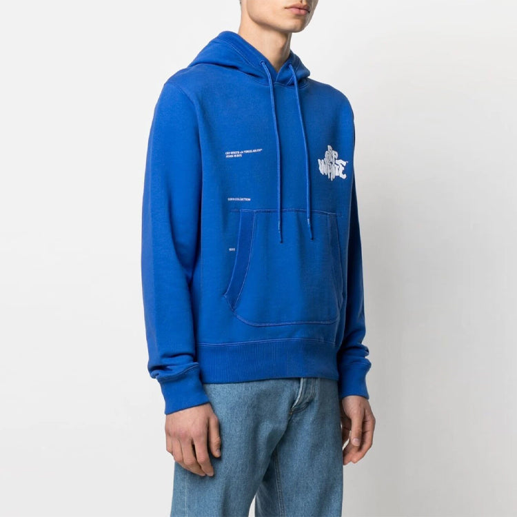 Off-White SS21 Logo Alphabet Printing Drawstring Loose Fit Blue OMBB074S21FLE0044501